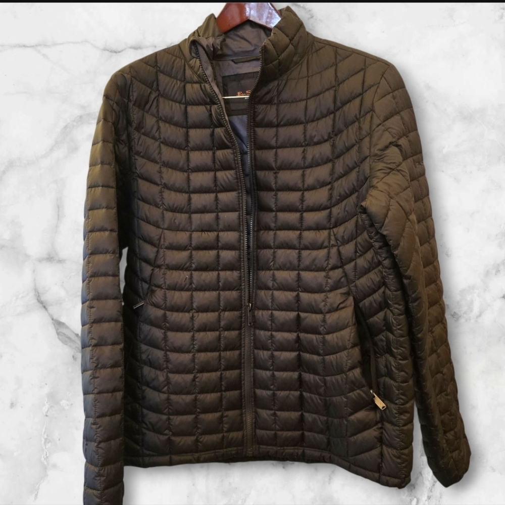 Ben Sherman Men's British Trendy Cool  Black Quilted Puffer Jacket( Size:large )
